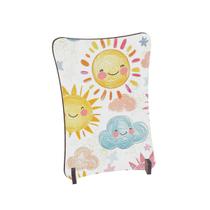 Placa de Mesa Curvo Sol e nuvens felizes