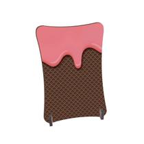 Placa de Mesa Curvo Sorvete escorrendo rosa Placa de Mesa Curvo Sorvete escorrendo rosa