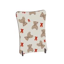 Placa de Mesa Curvo Ursinhos fofos laços vermelho