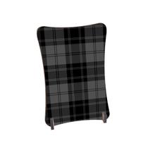 Placa de Mesa Curvo Xadrez com listra preto e cinza