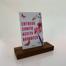 Placa de Mesa Entrego Confio Aceito Agradeço
