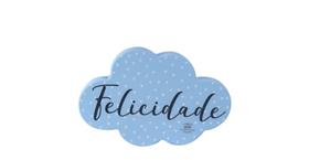 Placa de mesa nuvem Felicidade
