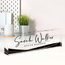 Placa de mesa personalizada em acrílico Spricoz 20 x 6 cm Placa de mesa personalizada em acrílico Spricoz 20 x 6 cm