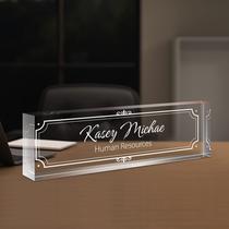 Placa de Mesa Personalizada SalaGraphics em Acrílico Gravado 20x6x3 Placa de Mesa Personalizada SalaGraphics em Acrílico Gravado 20x6x3