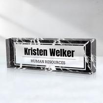 Placa de mesa personalizada SalaGraphics em acrílico, mármore preto, 20 x 6 x 3 cm Placa de mesa personalizada SalaGraphics em acrílico, mármore preto, 20 x 6 x 3 cm