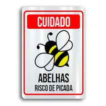 Placa de Metal abelhas 20cmx30cm