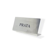 Placa De Metal Aço Grd Prata - WG