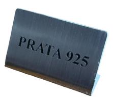 Placa De Metal Aço Peq Prata 925 - WG