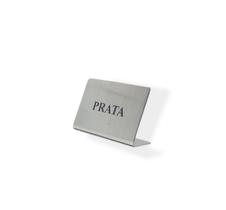 Placa De Metal Aço Peq Prata - WG