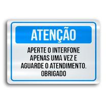 Placa de Metal aperte o interfone 30cmx20cm