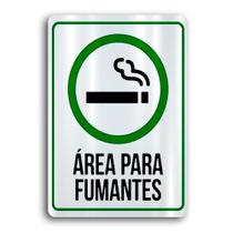Placa de Metal Area para fumantes 20cmx30cm Placa de Metal Area para fumantes 20cmx30cm