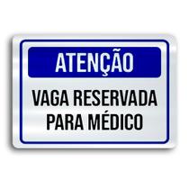 Placa de Metal Atencao vaga reservada 30cmx20cm Placa de Metal Atencao vaga reservada 30cmx20cm