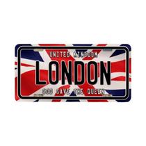 Placa De Metal Britânica Union Jack Deus Salve a Rainha 8x3.5 Polegadas Design Retrô De Placa De