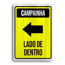 Placa de Metal Campainha lado direito 20cmx30cm Placa de Metal Campainha lado direito 20cmx30cm