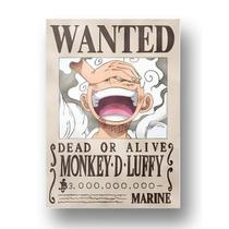 Placa de metal Decoração Cartaz de Procurado Luffy Gear 5 Placa de metal Decoração Cartaz de Procurado Luffy Gear 5