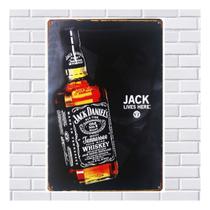 Placa de Metal Decorativa Whisky Jack Tennessee 30x20cm Bar