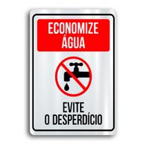 Placa de Metal Economize agua 20cmx30cm Placa de Metal Economize agua 20cmx30cm