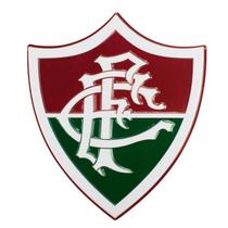 Placa de Metal em formato do escudo do Fluminense 20,5x17,5cm