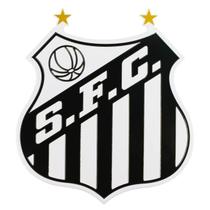 Placa de Metal em formato do escudo do Santos 20x18cm