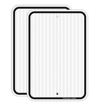 Placa de metal escrita em branco Faittoo 18 x 12 polegadas, pacote com 2 unidades refletivas