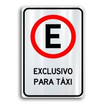 Placa de Metal exclusivo taxi 20cmx30cm