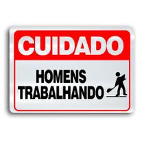Placa de Metal Homens trabalhando 30cmx20cm Placa de Metal Homens trabalhando 30cmx20cm