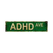 Placa De Metal Humorística Com Tema TDAH, Decoração Artística Durável Para Casa, Bar, Café, Garagem