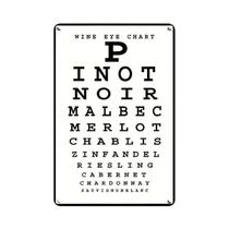 Placa De Metal Humorística Para Amantes De Vinho, Gráfico De Olhos De Vinho, Decoração Para Bar Em