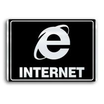 Placa de Metal Internet 30cmx20cm
