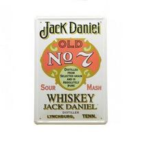 Placa de Metal Jack Daniels Retrô - 30 x 20 cm