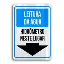 Placa de Metal Leitura agua 20cmx30cm Placa de Metal Leitura agua 20cmx30cm