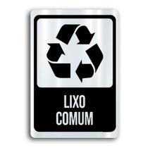 Placa de Metal lixo comum 20cmx30cm Placa de Metal lixo comum 20cmx30cm