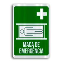Placa de Metal maca emergencia 20cmx30cm