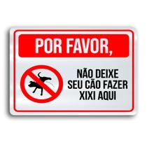 Placa de Metal nao deixe seu cao 30cmx20cm