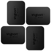 Placa de metal para telefone Magnet Volport Retangle Black, pacote com 4