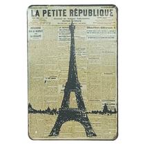 Placa de Metal París Torre Eiffel - Yaay