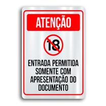 Placa de Metal permitida com documento 20cmx30cm