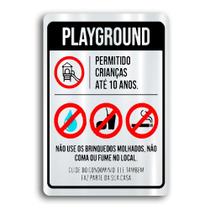 Placa de Metal Playground 20cmx30cm Placa de Metal Playground 20cmx30cm