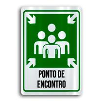 Placa de Metal Ponto de encontro 20cmx30cm Placa de Metal Ponto de encontro 20cmx30cm