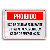 Placa de Metal proibido celular 30cmx20cm Placa de Metal proibido celular 30cmx20cm