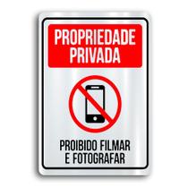 Placa de Metal propriedade privada 20cmx30cm Placa de Metal propriedade privada 20cmx30cm