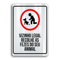 Placa de Metal recolha as fezes 20cmx30cm