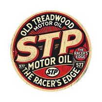 Placa De Metal Redonda Vintage Retro Com Tema De Óleo De Motor E Gasolina, Arte De Parede Rústica