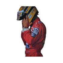 Placa De Metal Retro Do Capacete De Corrida Ayrton Senna, Decoração De Parede Em Alumínio Para