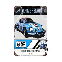 Placa De Metal Retro Monte-Carlo 1977 Rally 130 RS Tributo Arte De Parede Durável Em Ferro Design De