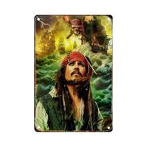 Placa De Metal Retrô Piratas Do Caribe Disney, Arte De Parede, Decoração De Casa, Placa Para Sala De