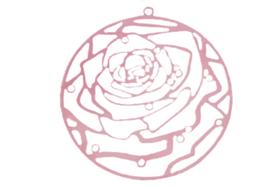 Placa de metal rosa para decorar rose
