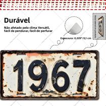 Placa De Metal Rústica De Alumínio 1967 Com Furos Pré-perfurados, Decoração De Parede Resistente Às