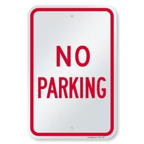 Placa de metal SmartSign No Parking 45x30cm Alumínio Vermelho Branco Placa de metal SmartSign No Parking 45x30cm Alumínio Vermelho Branco