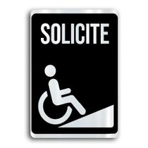 Placa de Metal solicite 20cmx30cm